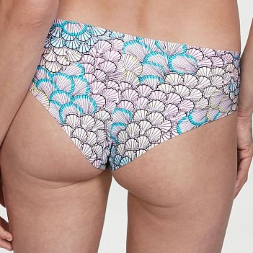 VS XS No-Show Cheeky Mermaid Sea Shell Ocean Seaside Beach Vacation Cute NWT